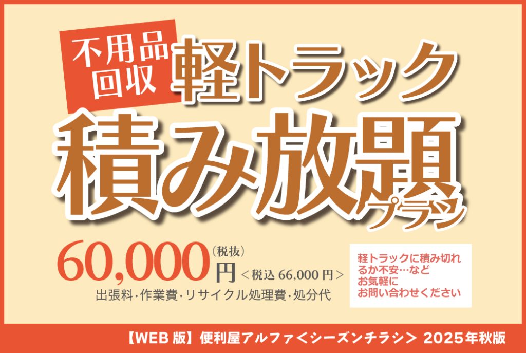 不用品回収軽トラック積み放題プラン