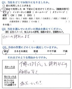 便利屋アルファお客様の声退去に伴う不用品回収